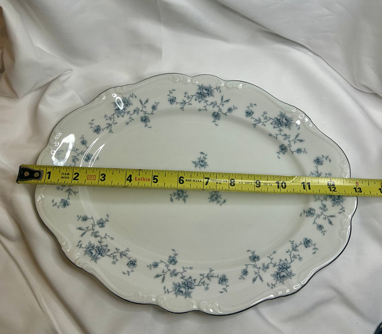 Vintage Johann Haviland Bavaria Blue Garland Oval Platter