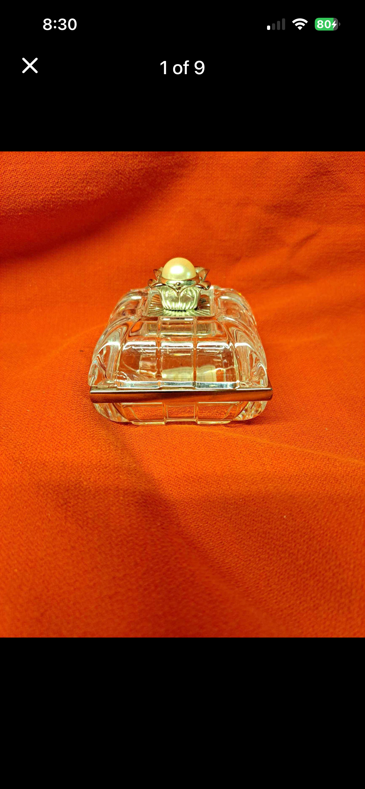 Lenox Crystal Box with Pearl Accent