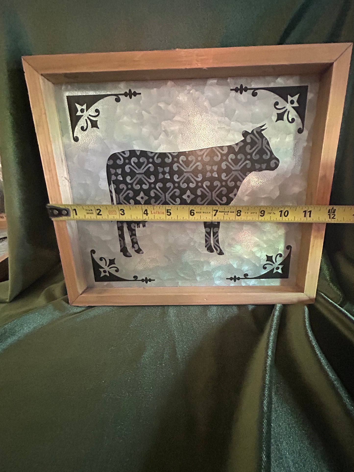 Vintage Tin Cow Picture