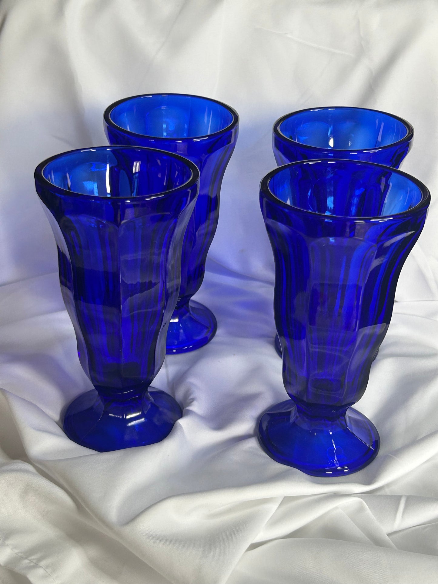 Cobalt Blue Dessert Parfait Glasses – Set of 4