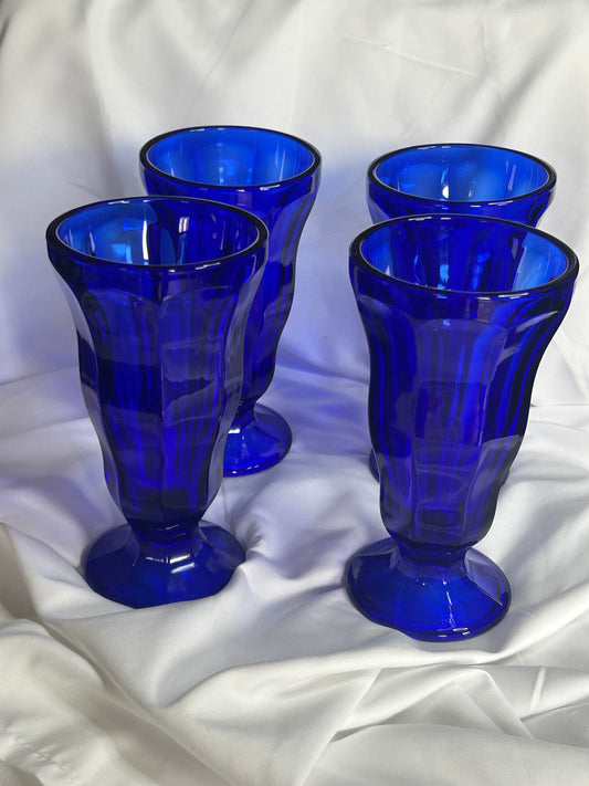 Cobalt Blue Dessert Parfait Glasses – Set of 4