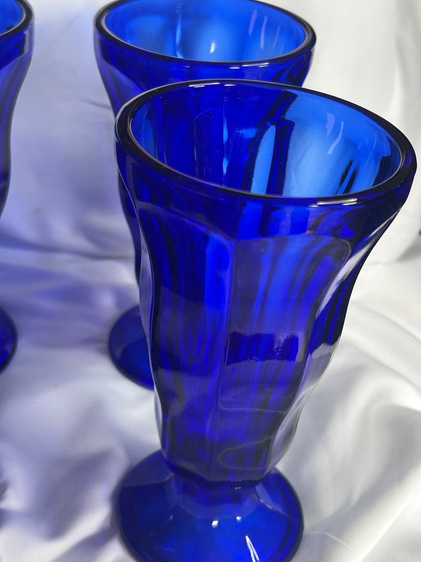 Cobalt Blue Dessert Parfait Glasses – Set of 4