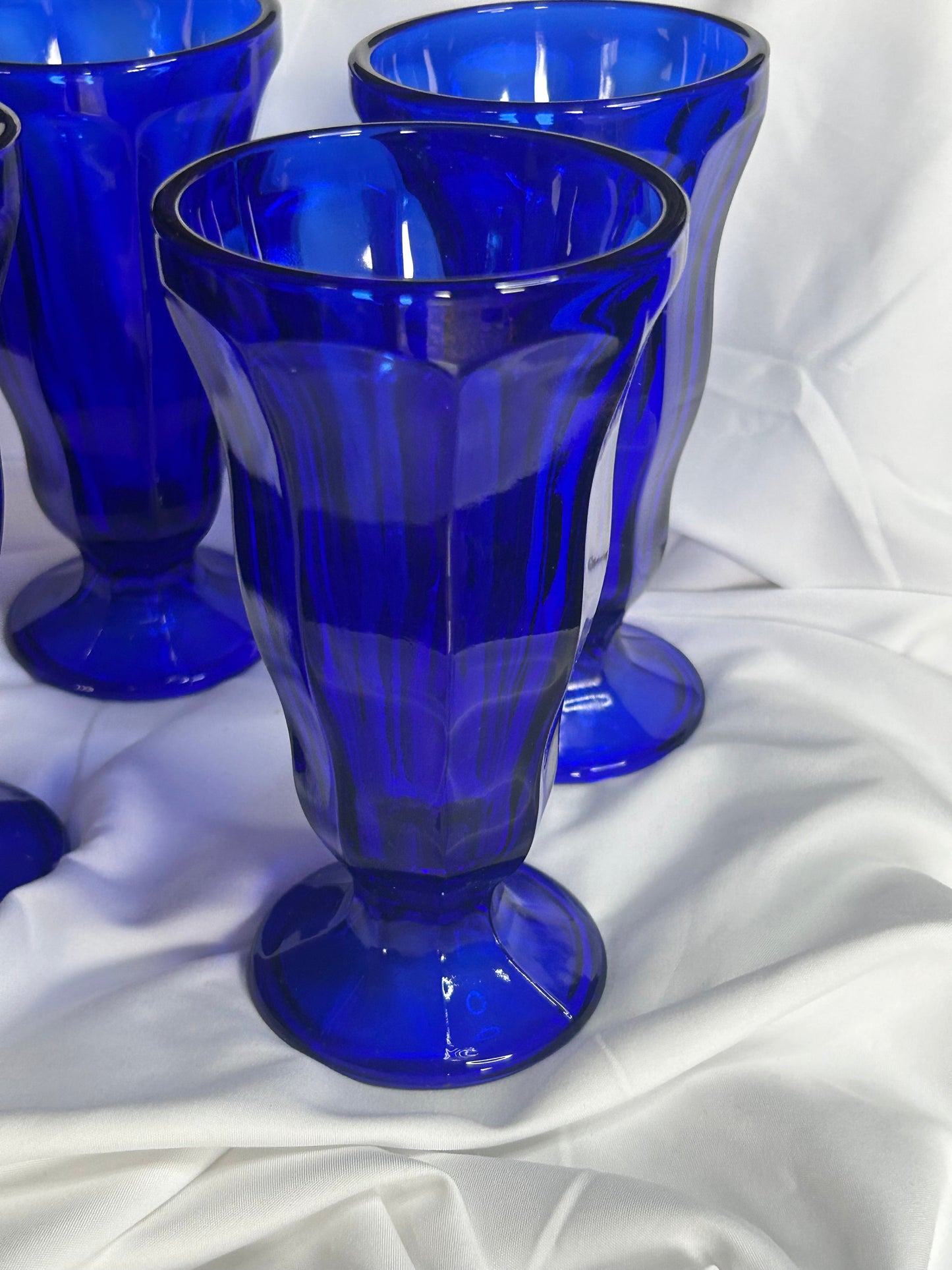 Cobalt Blue Dessert Parfait Glasses – Set of 4