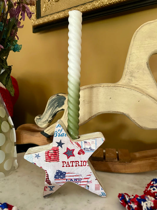 Patriot Star Candle Holder