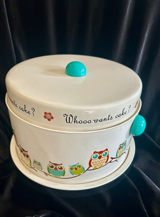 MCM Pie and Cake Saver with Owls - "Whooo Wants Cake"