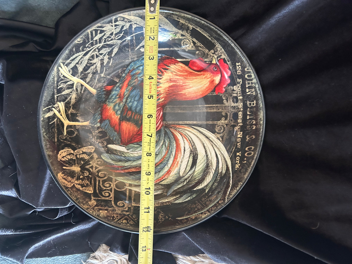 12" Round Rooster Serving Bowl