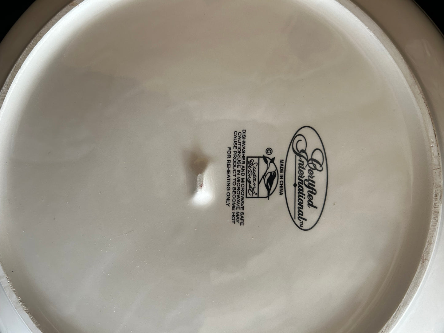 12" Round Rooster Serving Bowl